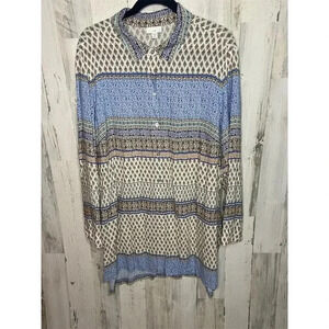 J.‎ Jill Women's 2XL Multicolor Geometric Tunic Blouse Long Sleeve